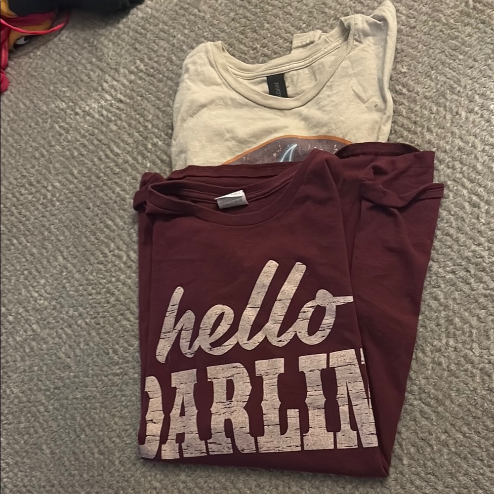 Red Short Sleeve Tee Casual Top